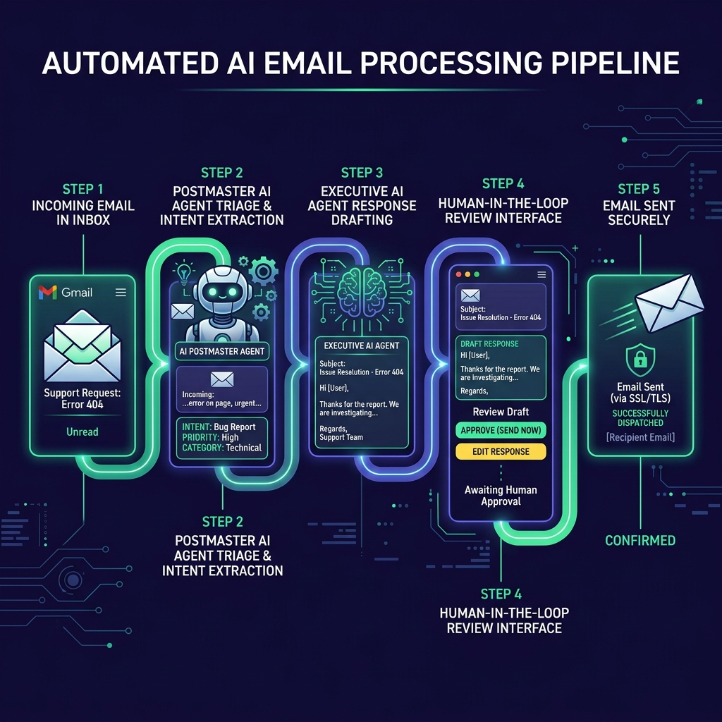 Automated AI Email Processing Pipeline