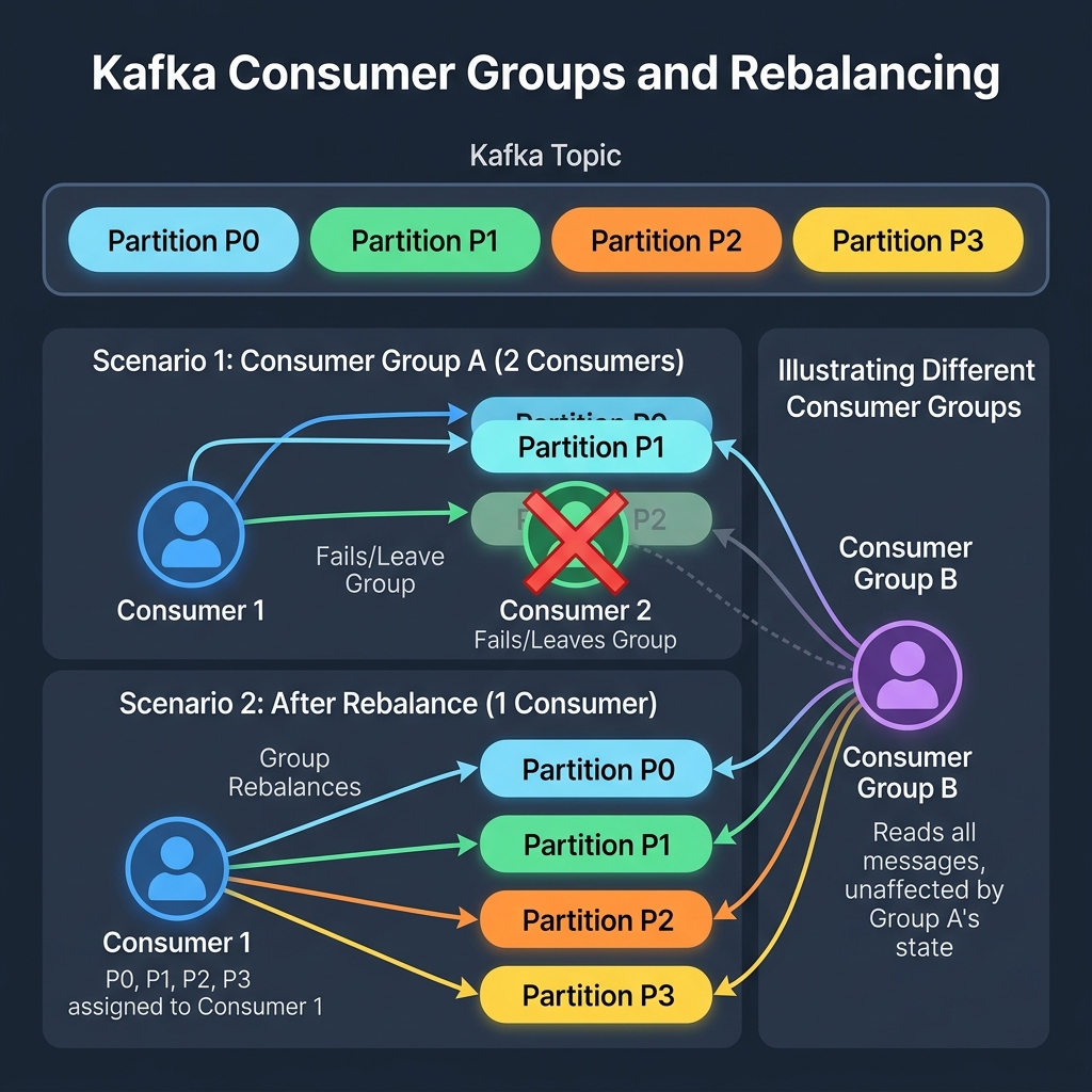 Kafka Consumer Groups and Rebalancing