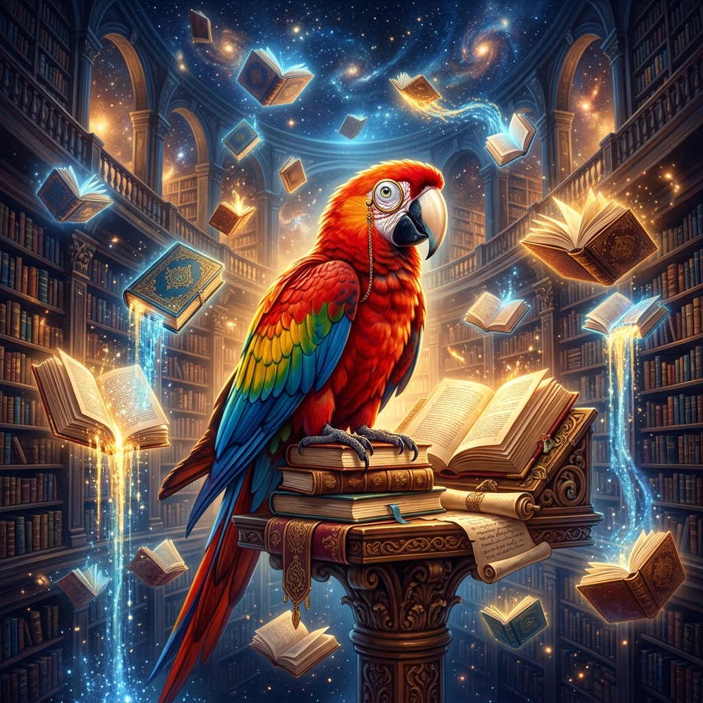 The Scholarly Parrot in the Library